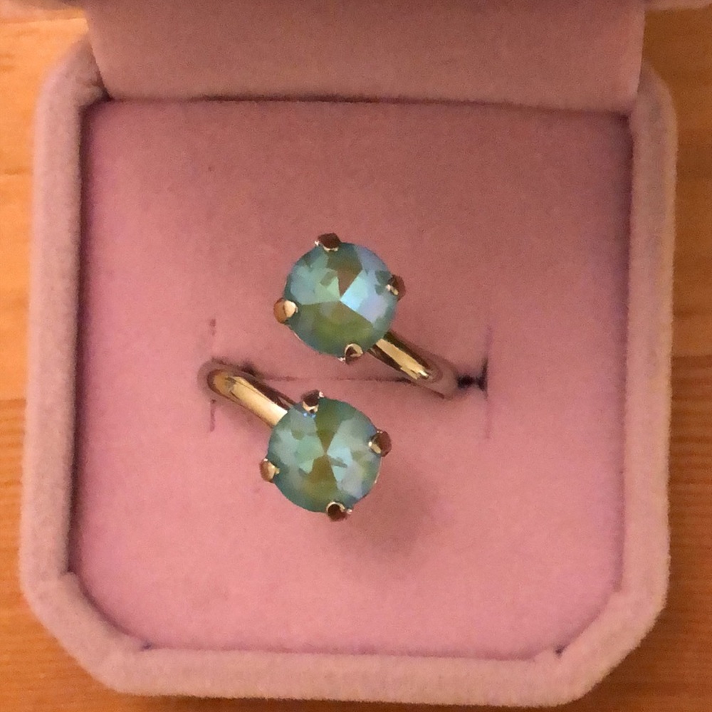 Aquamarine Crystal Statement Ring - Picture 3 of 12